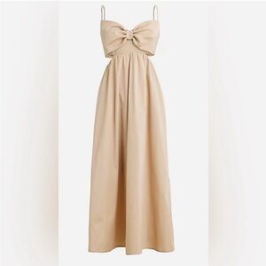 J.Crew Collection Bow Front Cutout Midi Dress in Stretch Taffeta - NWT